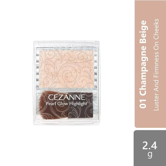 Cezanne Pearl Glow Highlight (01 Champagne Beige/02 Rose Beige/04 Shell Pink) | Luster And Firmness On Cheeks Cezanne