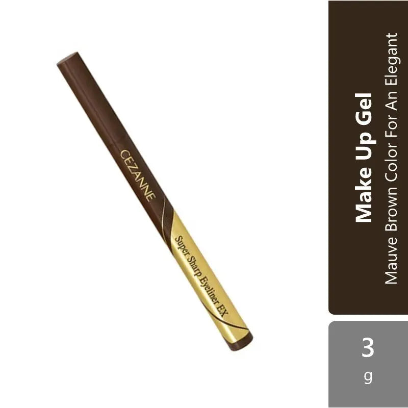 Cezanne Super Sharp Eyeliner (Ex 00 Brown Black / Ex 10 Black / 20 Brown) | Mauve Brown Color For An Elegant Cezanne