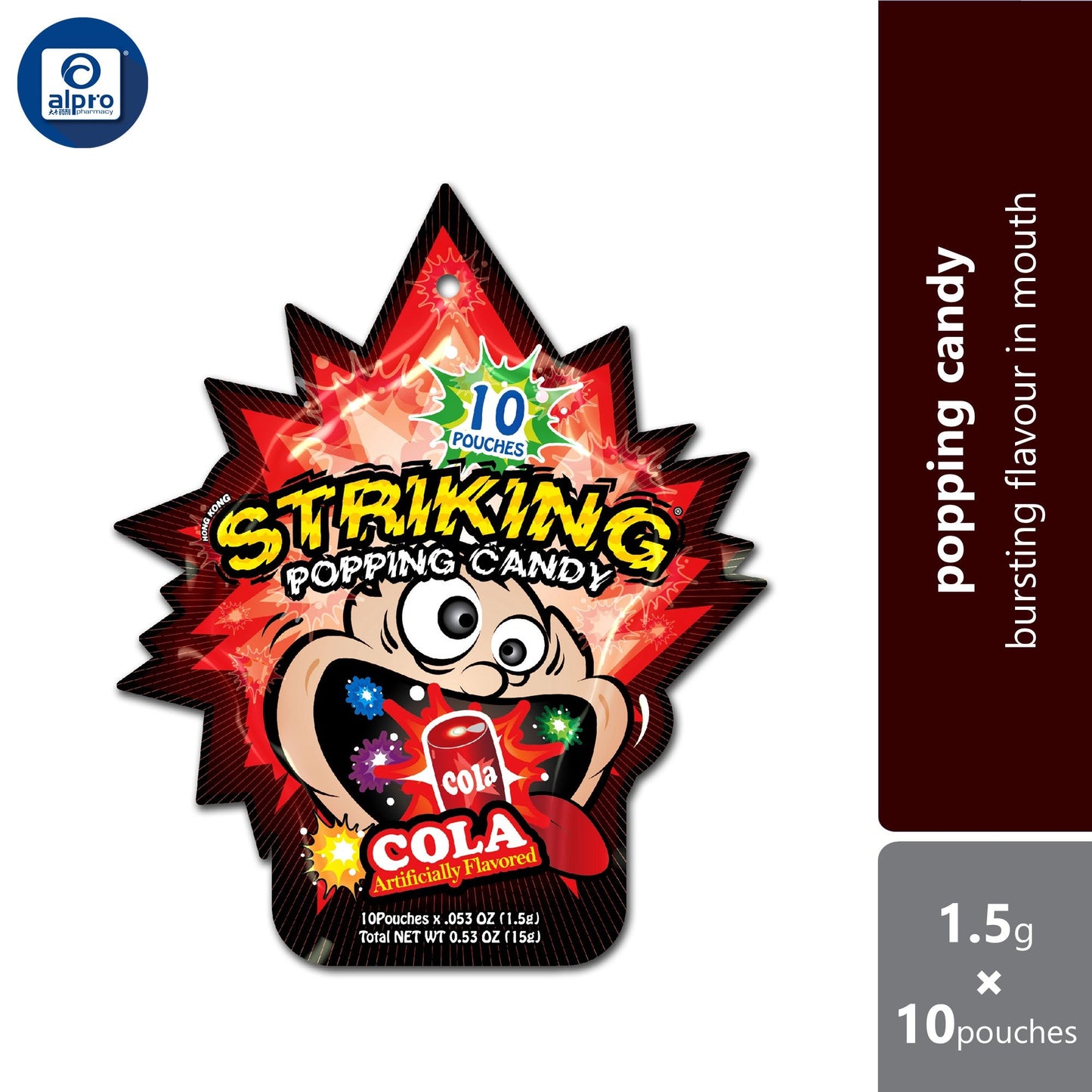 Striking Popping Candy Cola 1.5g Γ10s | Bursting Cola Flavour in Mouth Striking