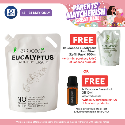 ecococo Eucalyptus Laundry Refill 2kg | Naturally Soft & Safe for Sensitive Skin ecococo