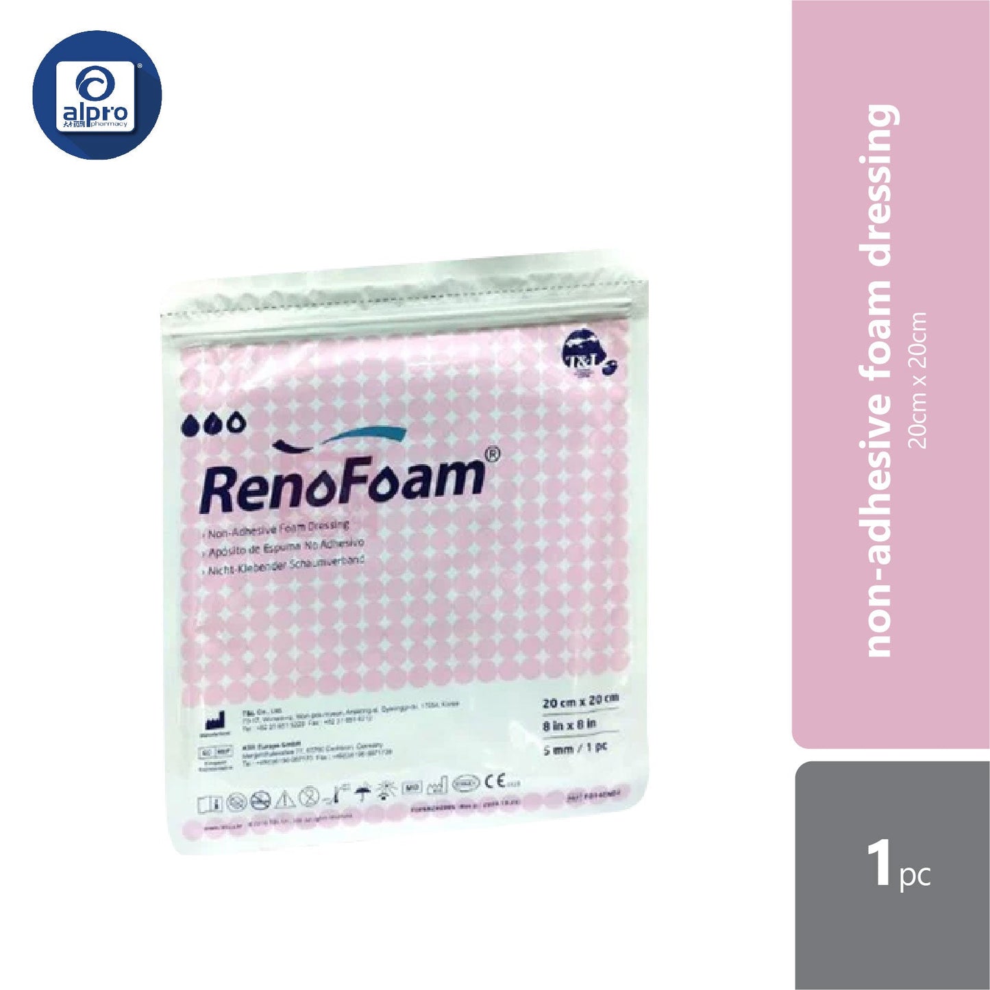 Renofoam 20×20cm 1pcs | Soft Foam & Great Comfort RenoFoam