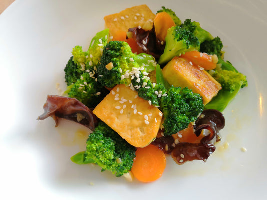 Featured image for Easy-Peasy Plate @ Stir-Fried Vege Tofu