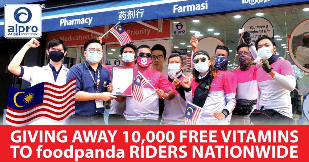 Featured image for 10,000 Free Vitamin Pouch Giveaway for Malaysia foodpanda Riders
