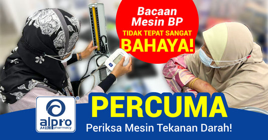 Featured image for Alpro Pharmacy PERCUMA Periksa Mesin Tekanan Darah!