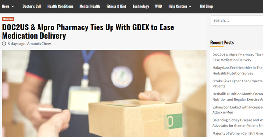 Featured image for DOC2US and Alpro Pharmacy Ties Up with GDEX To Ease Medication Delivery