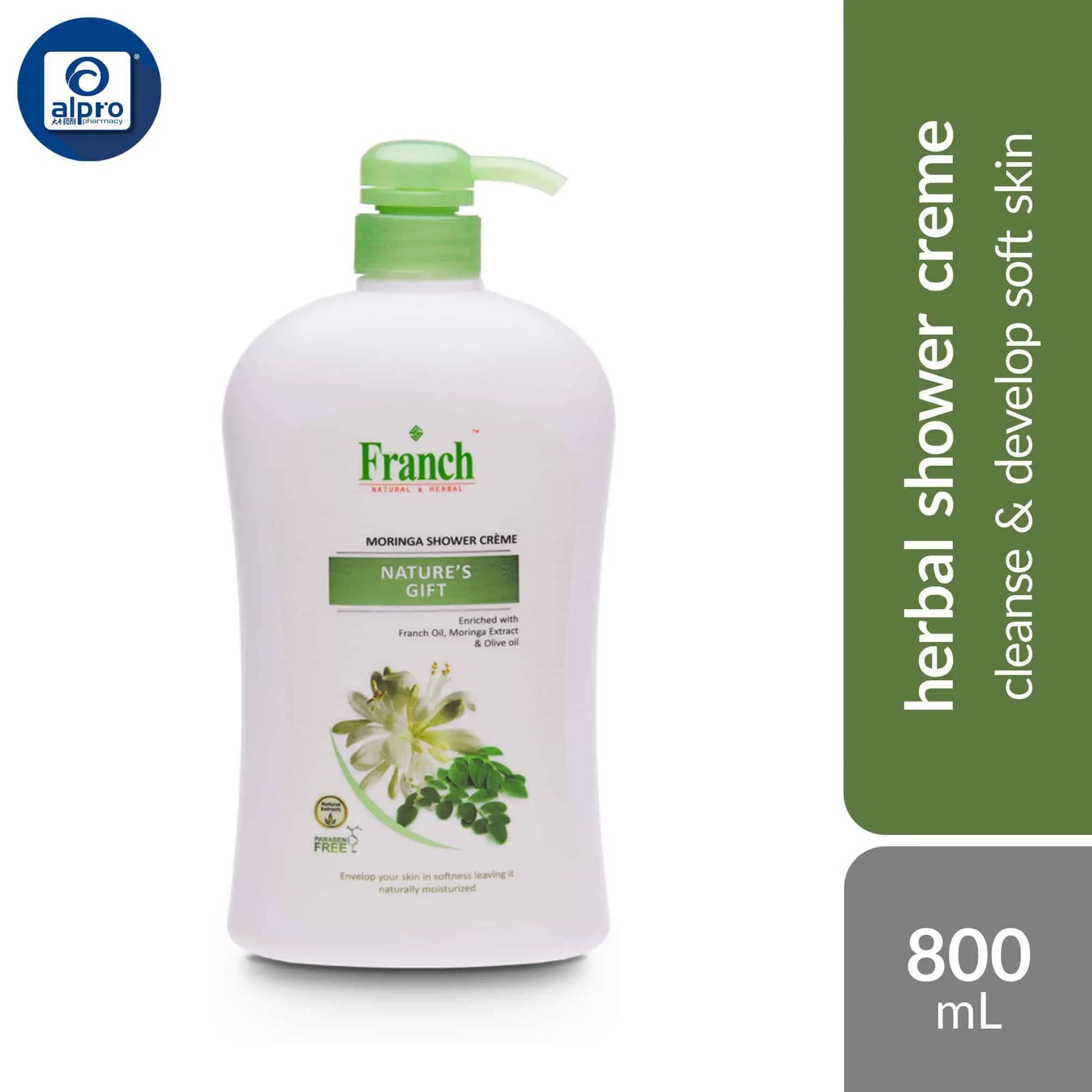 franch-herbal-shower-creme-assorted-800ml-restore-hair-moisture-loss product image 1