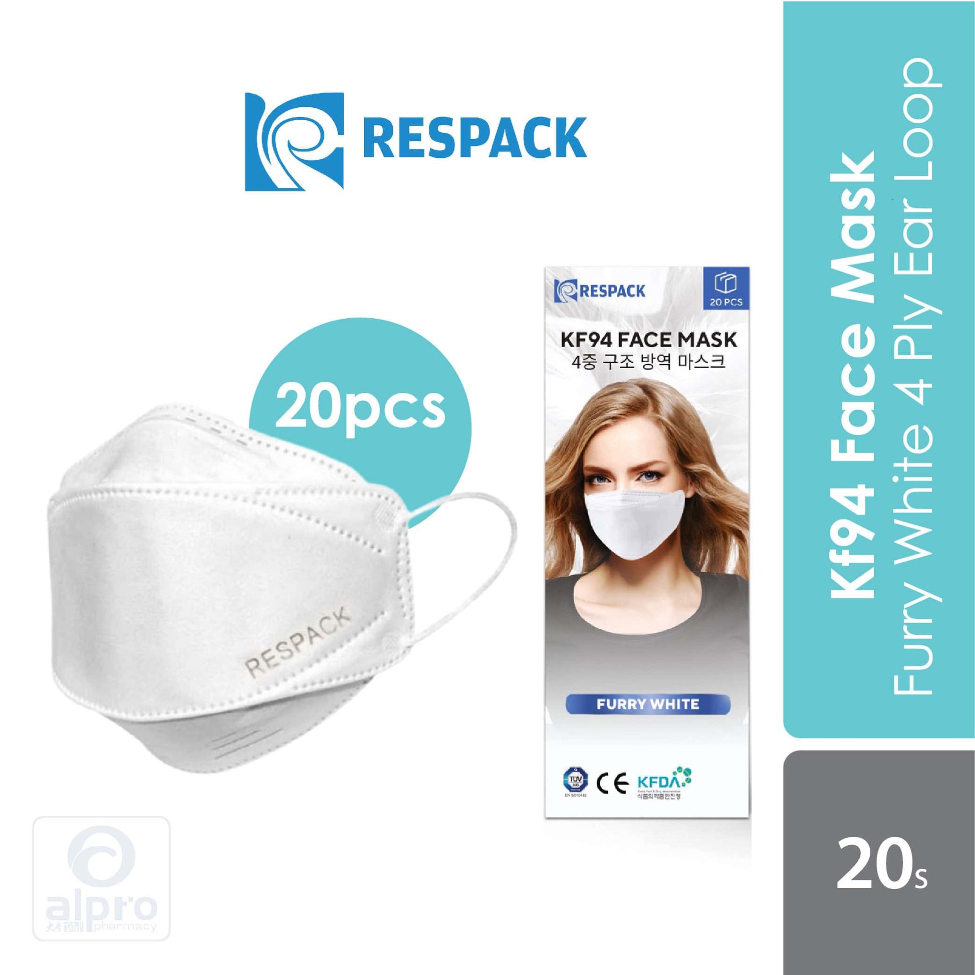 respack-kf94-disposable-medical-mask-20s-furry-white