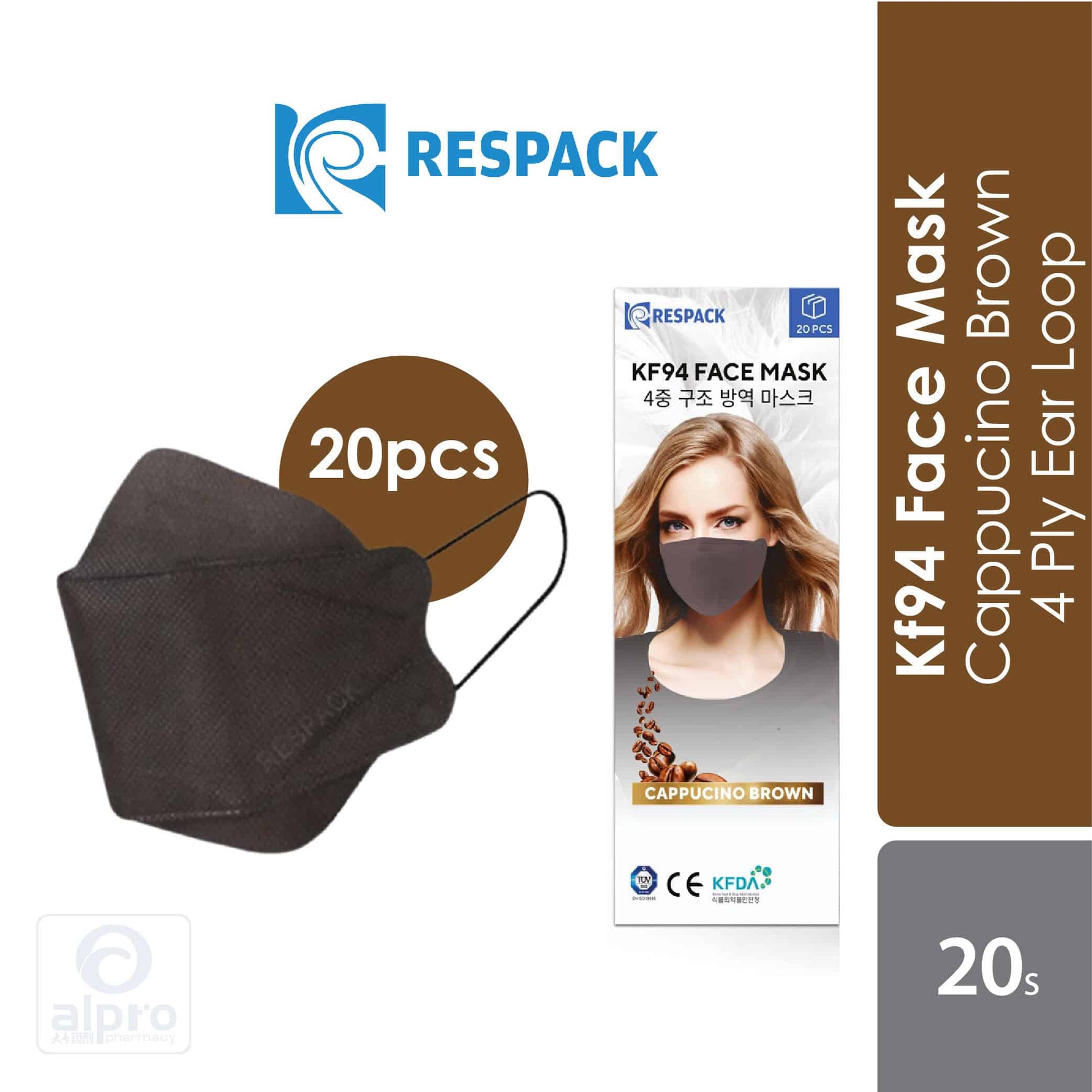 respack-kf94-disposable-medical-mask-20s-cappuccino-brown