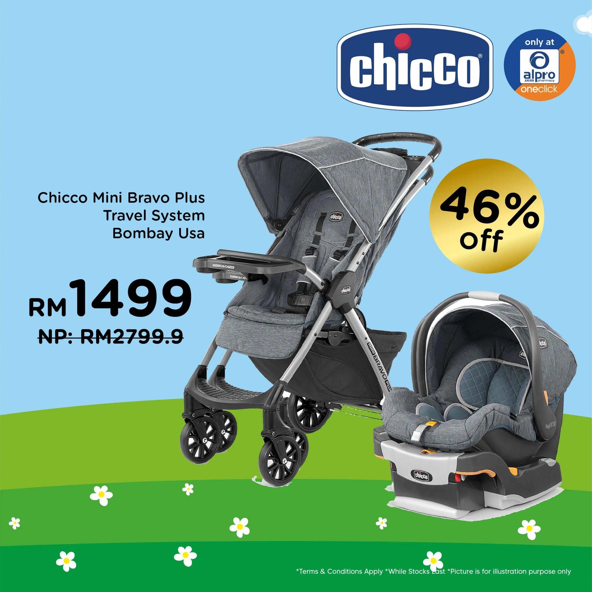 chicco-mini-bravo-plus-travel-system product image 1