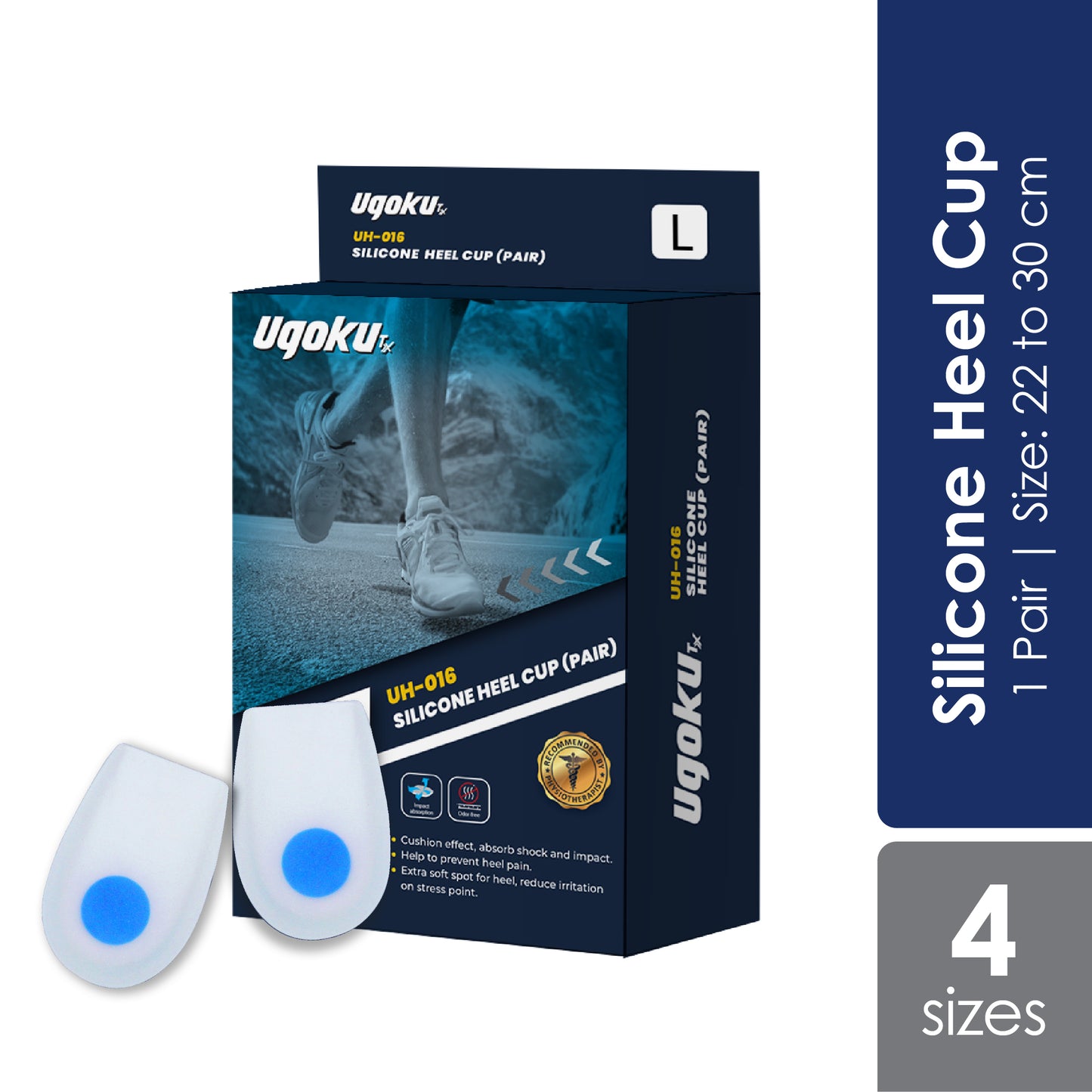 ugoku-silicone-heel-cup-pair-size-s-to-xl product image 1