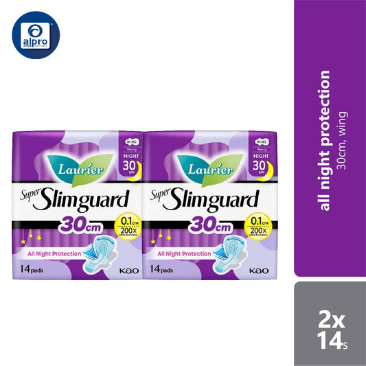 laurier-super-slim-guard-30cm-16sx2s-normat-to-heavy-night-pads