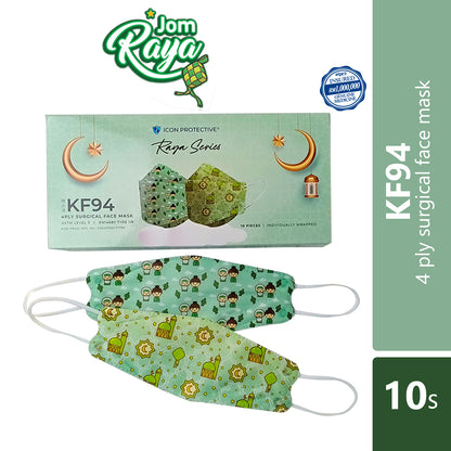icon-protective-kf94-4ply-surgical-face-mask-with-ear-loop-raya-collection-10s-for-adults