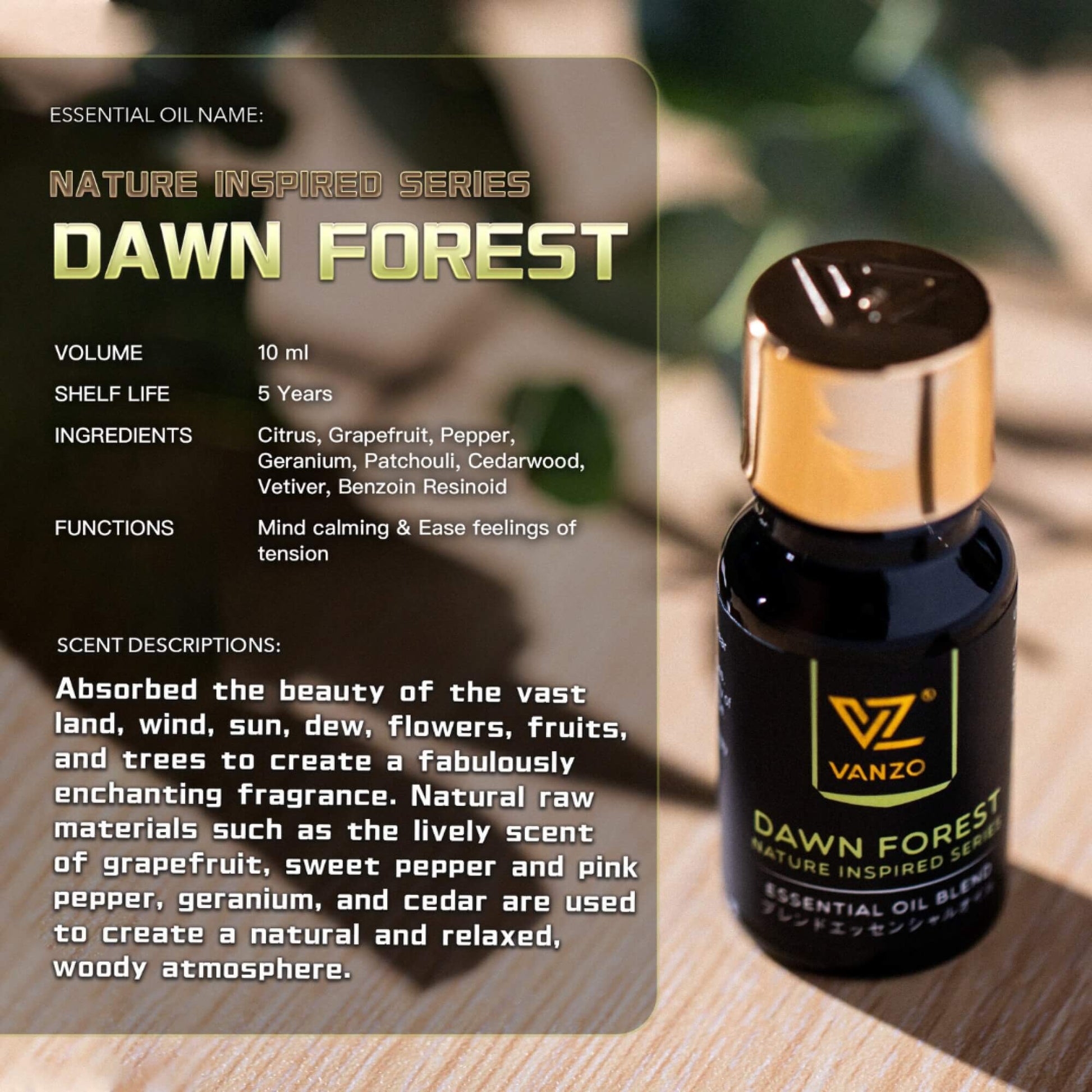vanzo-essential-oil-10ml-use-with-vanzo-negative-ion-air-diffuser product image 1