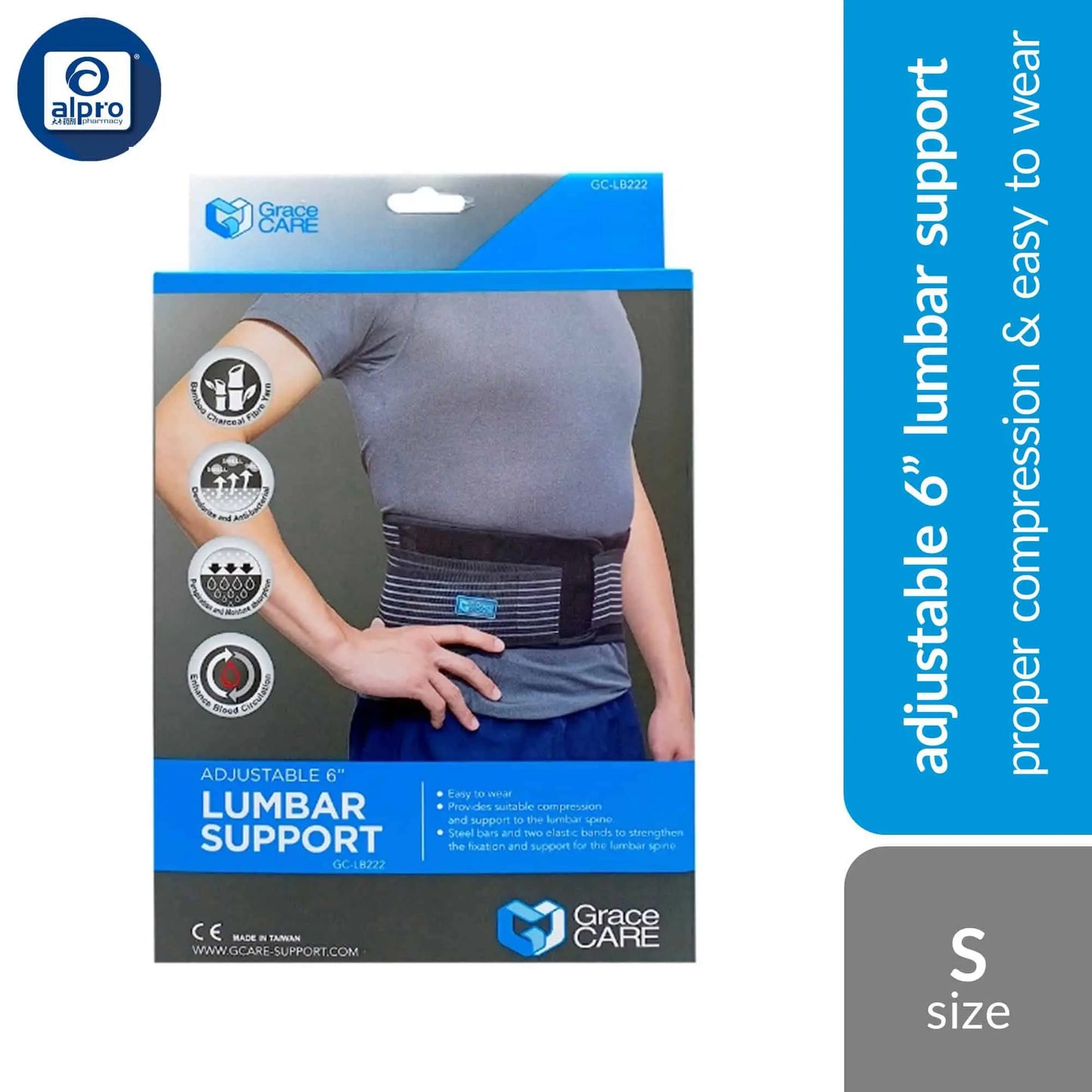grace-care-adjustable-6-lumbar-support-lb222-size-s-m-l-xl-proper-compression-easy-to-wear-s