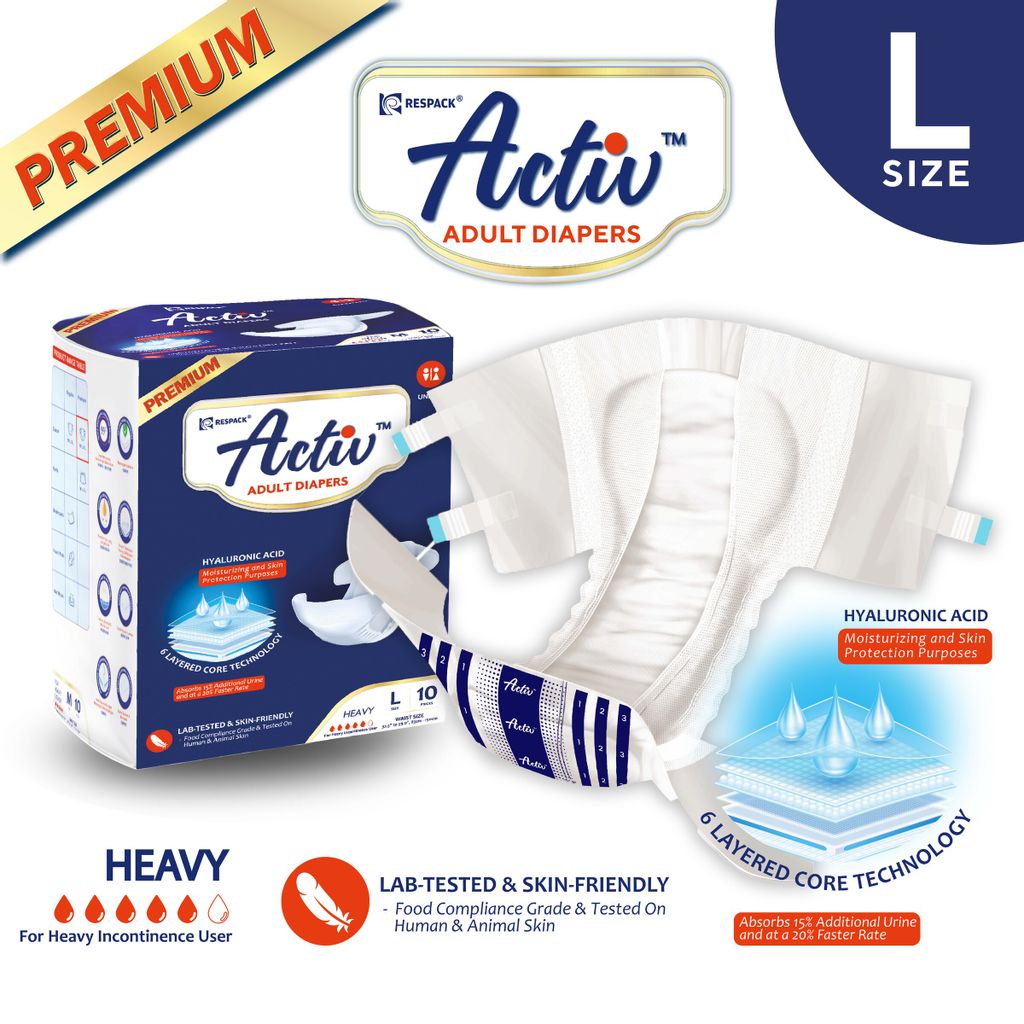 respack-activ-adult-diapers-premium-10s-size-m-l-xl product image 1