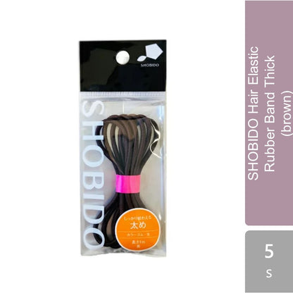 shobido-hair-elastic-rubber-band-thick-black-brown product image 1