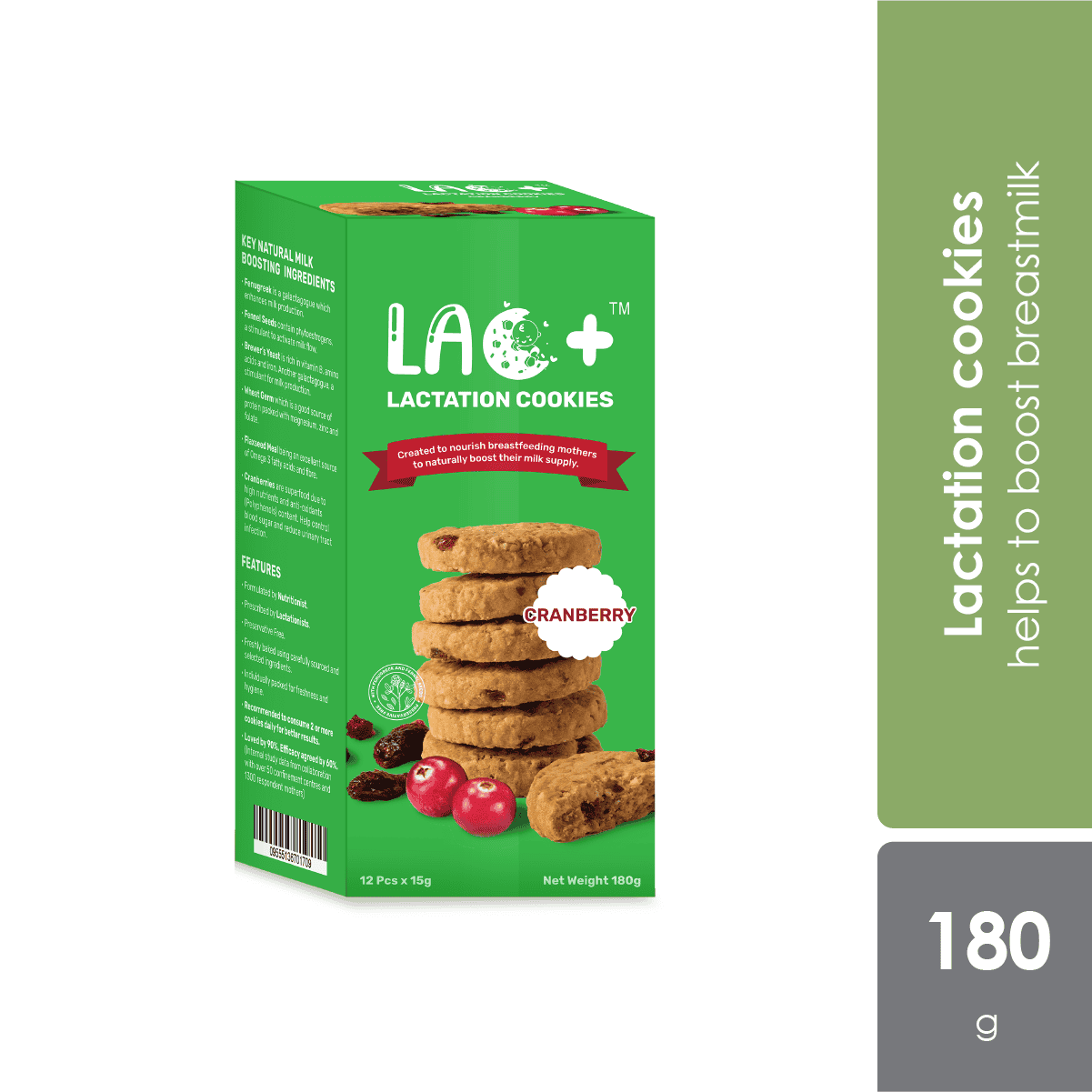la-lactation-cookies-180-milk-boosting-ingredient product image 1
