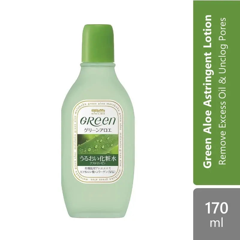 meishoku-green-aloe-lotion-170ml-astringent-moisture-emulsion-remove-excess-oil-unclog-pores product image 1