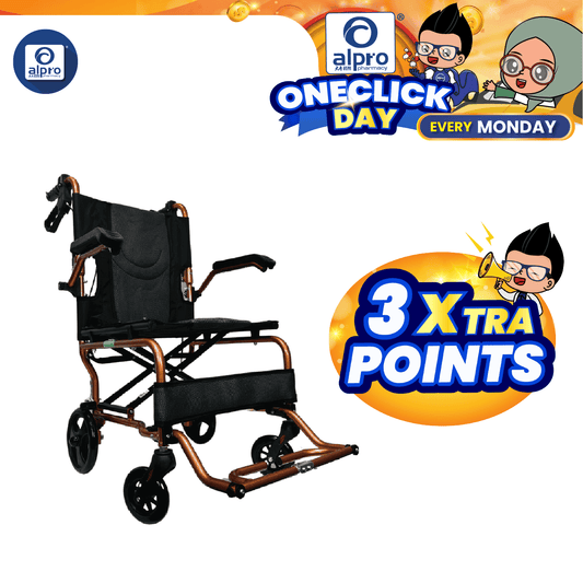 bmate-bm3050la-portable-travelling-wheelchair-8-inch-lightweight-and-compact-design