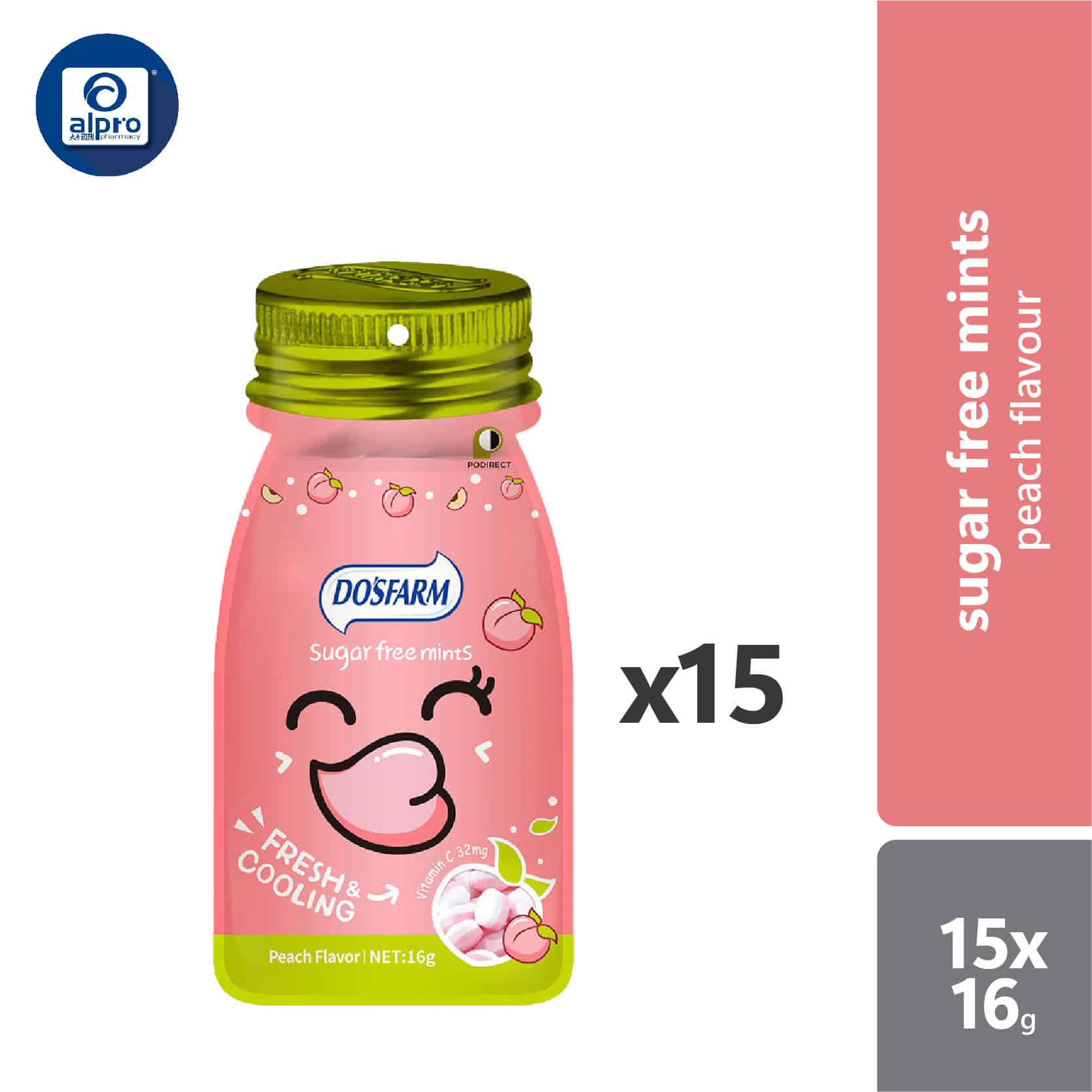 dosfarm-sugar-free-cooling-vitamin-c-mints-candy-15x16g-orange-strawberry-watermelon-peach-guava-grape-peach