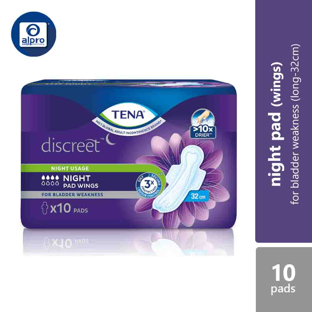 tena-discreet-night-pad-wings-32cm-10pads-20pads-10-pads