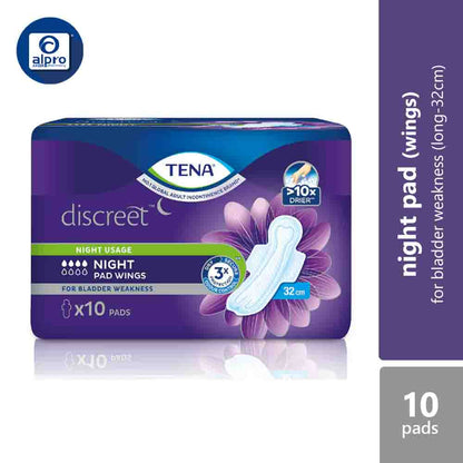 tena-discreet-night-pad-wings-32cm-10pads-20pads-10-pads