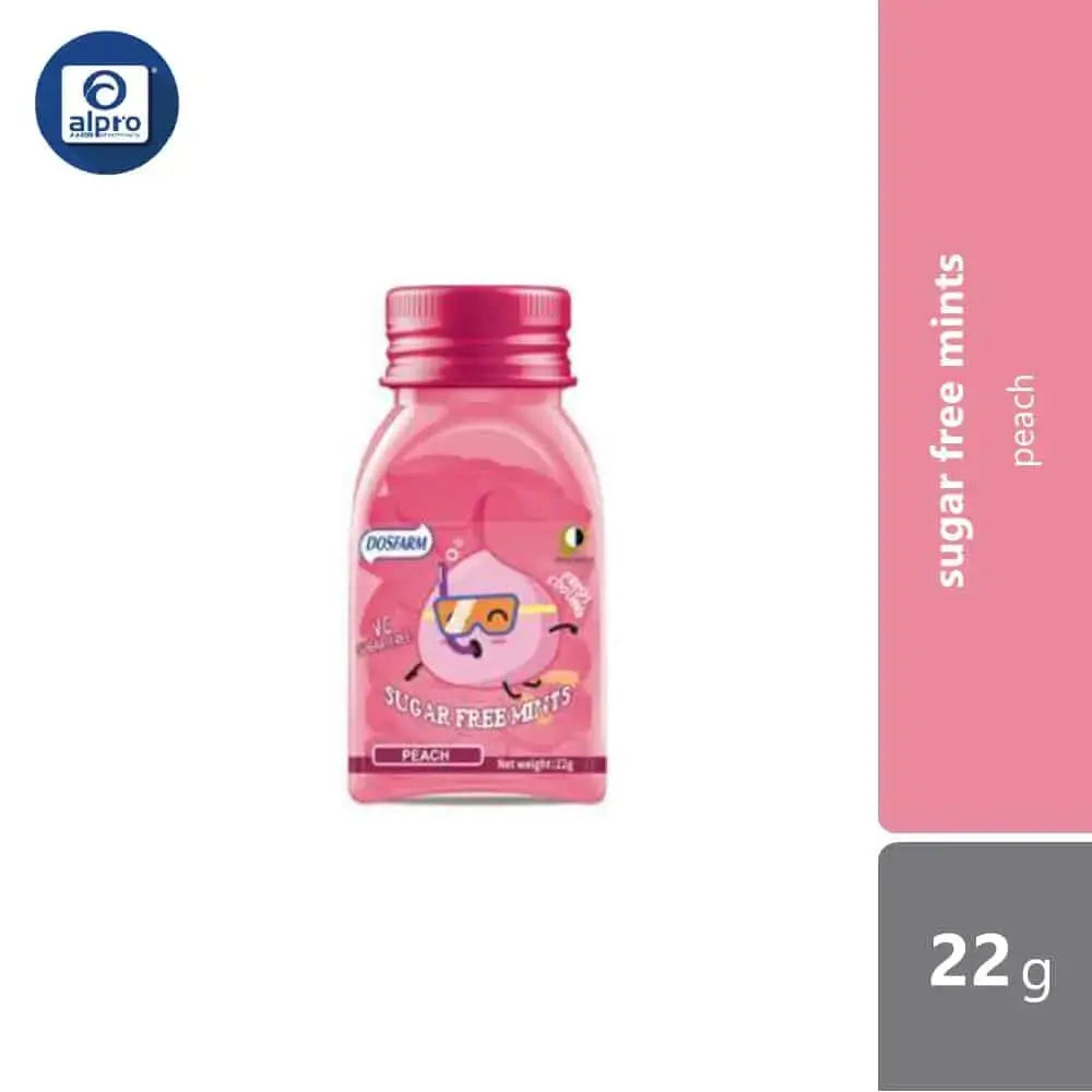 dosfarm-sugar-free-mint-bottle-grape-peach-watermelon-flavor-22g-peach