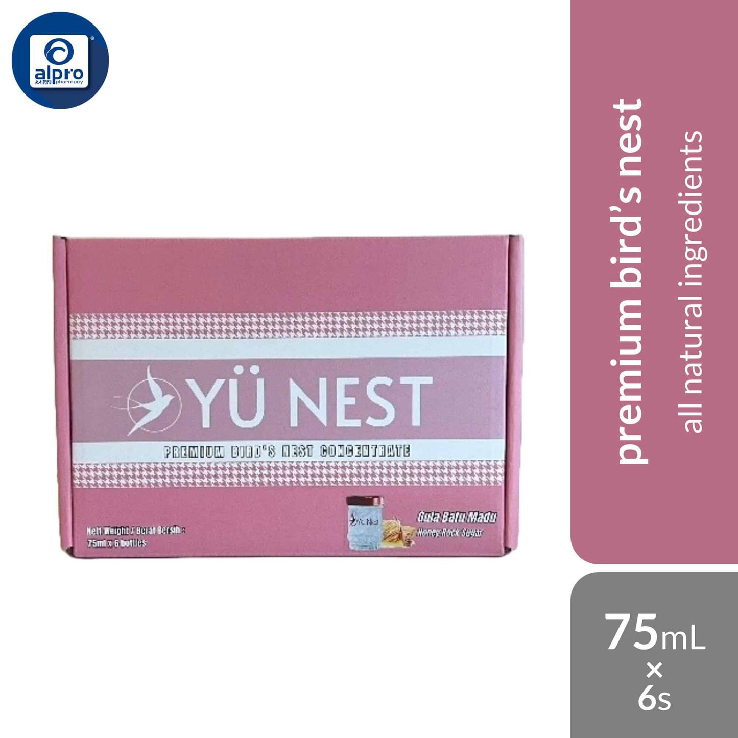 yu-nest-premium-birds-nest-concentrate-honey-rock-sugar-75ml-x6s-all-natural-ingredients