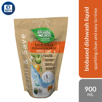 readycare-signature-selection-biobased-dish-wash-liquid-refill-pack-900ml-sparkling-clean-and-easy-to-rinse-gentle-fruit