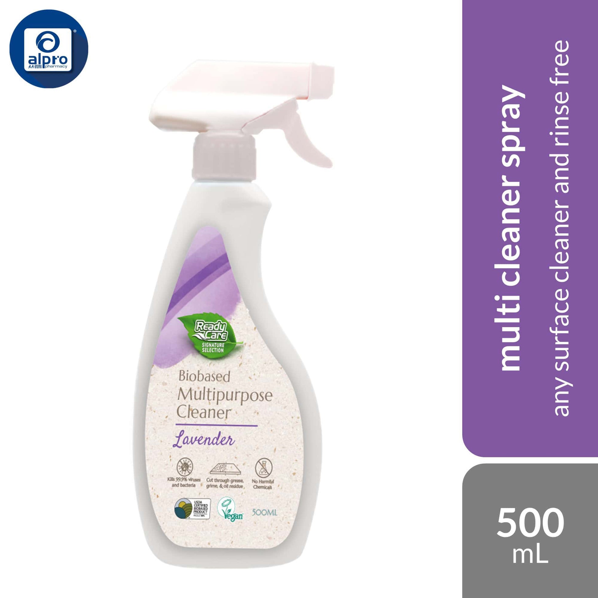 readycare-signature-selection-biobased-multipurpose-cleaner-spray-500ml-any-surface-cleaner-and-rinse-free-lavender
