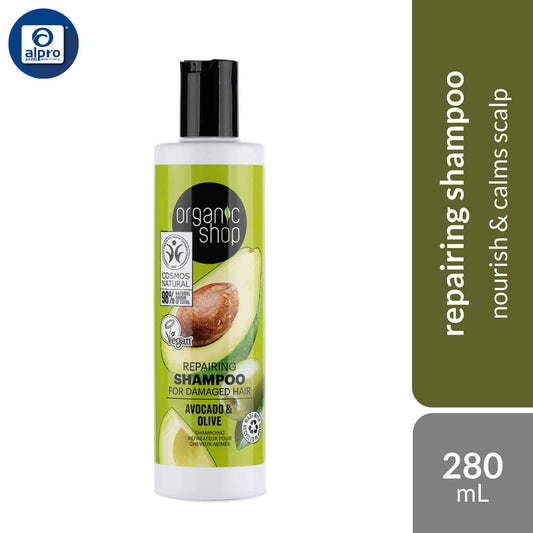 organic-shop-repairing-shampoo-for-damaged-hair-avocado-and-olive-280ml-nourish-calms-scalp
