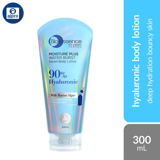 bio-essence-moisture-plus-water-burst-90-hyaluronic-serum-body-lotion-300ml-deep-hydration-bouncy-skin