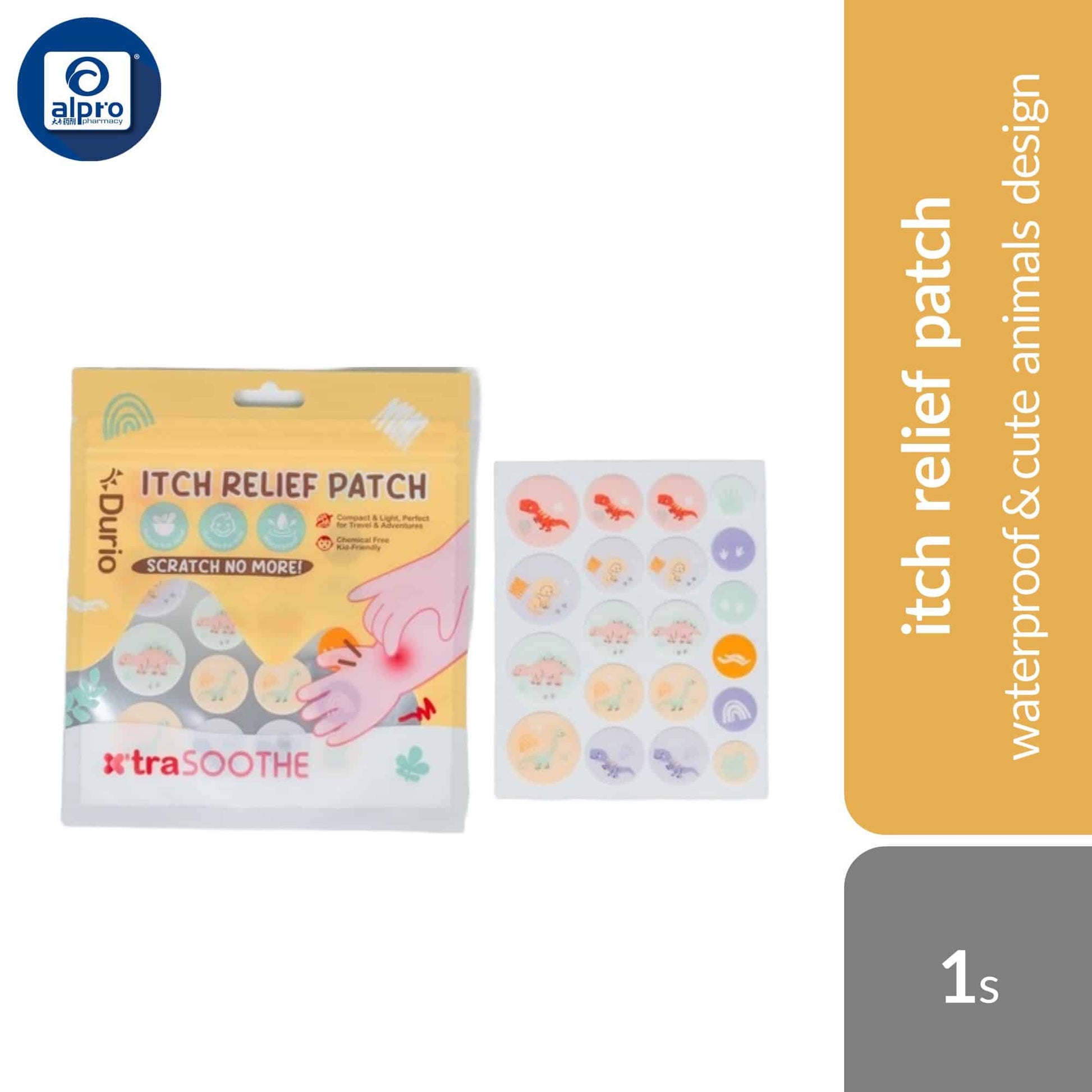 durio-603-itch-relief-patch-1s-waterproof-cute-animals-design
