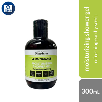 nixoderm-moisturizing-shower-gel-rose-lemongrass-cherry-blossom-300ml-pleasant-natural-scented-shower-gel product image 1