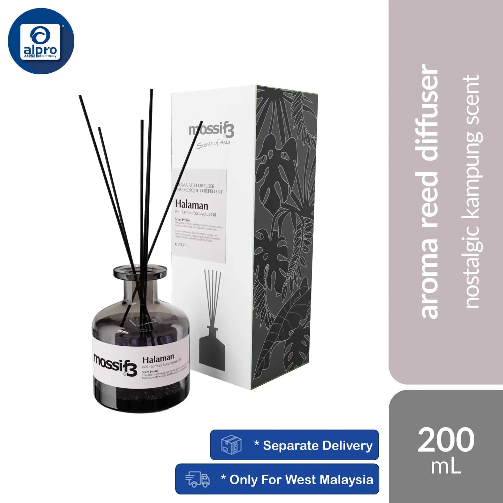 mossif3-reed-diffuser-cameron-highlands-halaman-tropical-botanica-200ml-relaxing-and-calming-effect product image 1