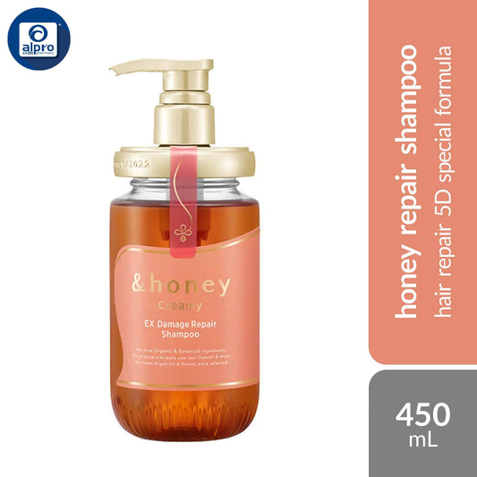 honey-creamy-ex-damage-repair-shampoo-treatment-450ml-hair-repair-5d-special-formula-hair-shampoo
