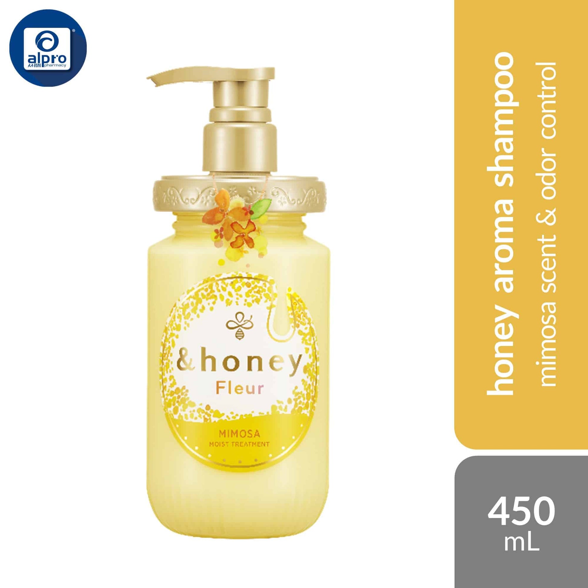 honey-fleur-kinmokusei-moist-shampoo-treatment-450ml-osmanthus-scent-odor-control-hair-treatment