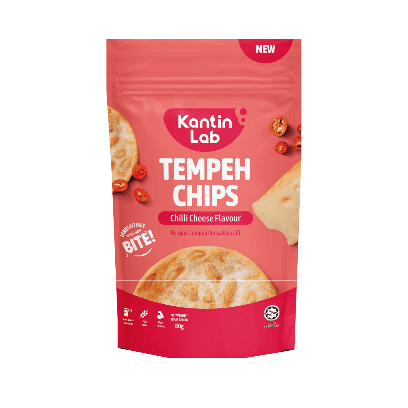 kantin-lab-tempeh-chips-80g-himalayan-salt-chips-chili-cheese-cheese-burger product image 1