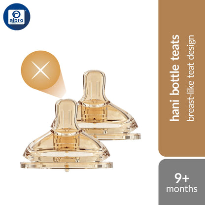 samu-giken-hani-bottle-teats-for-0-month-3-months-6-months-fast-flow-soft-texture-and-areola-like-surface product image 1