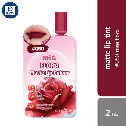 mia-flora-matte-lip-colour-waterproof-transfer-proof-lip-tint-assorted-sachet-2ml-lightweight-intense-matte-colour product image 1