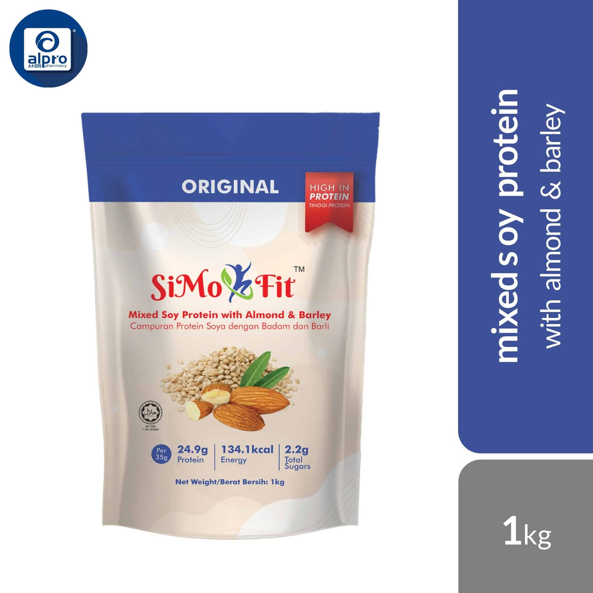 simofit-original-mixed-soy-with-almond-barley-1kg-35gx15s-premium-plant-based-ingredients product image 1