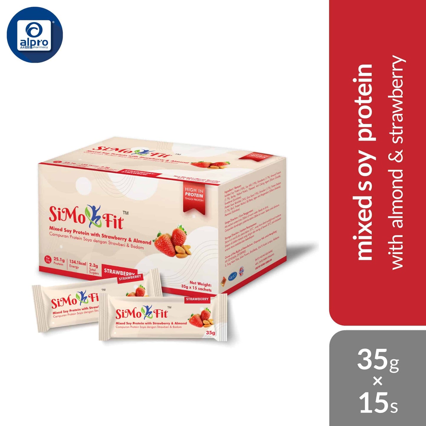 simofit-original-mixed-soy-with-almond-strawberry-1kg-35gx15s-premium-plant-based-ingredients product image 1