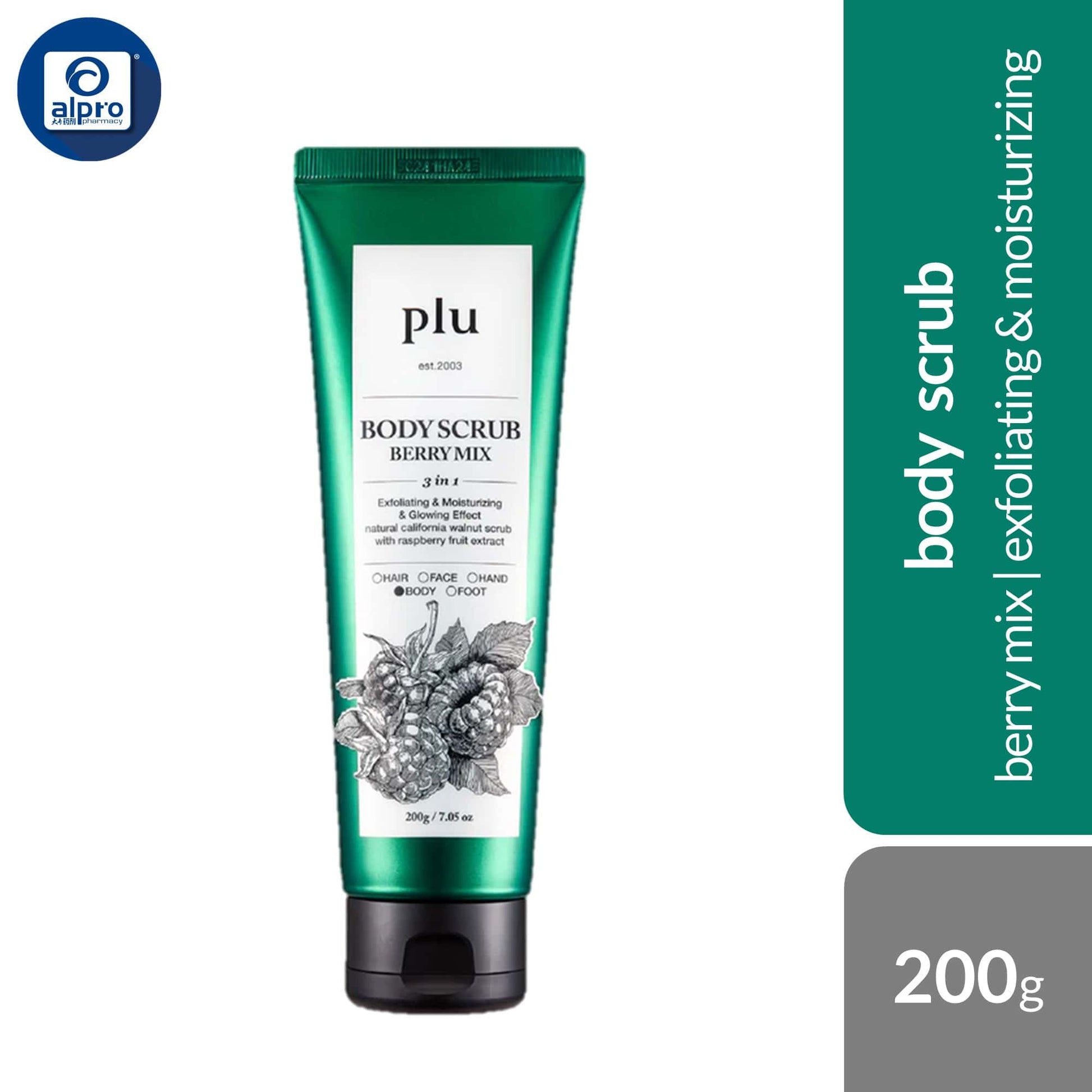 plu-body-scrub-wash-berry-mix-rosemary-herb-white-musk-200g-exfoliating-moisturizing-berry-mix