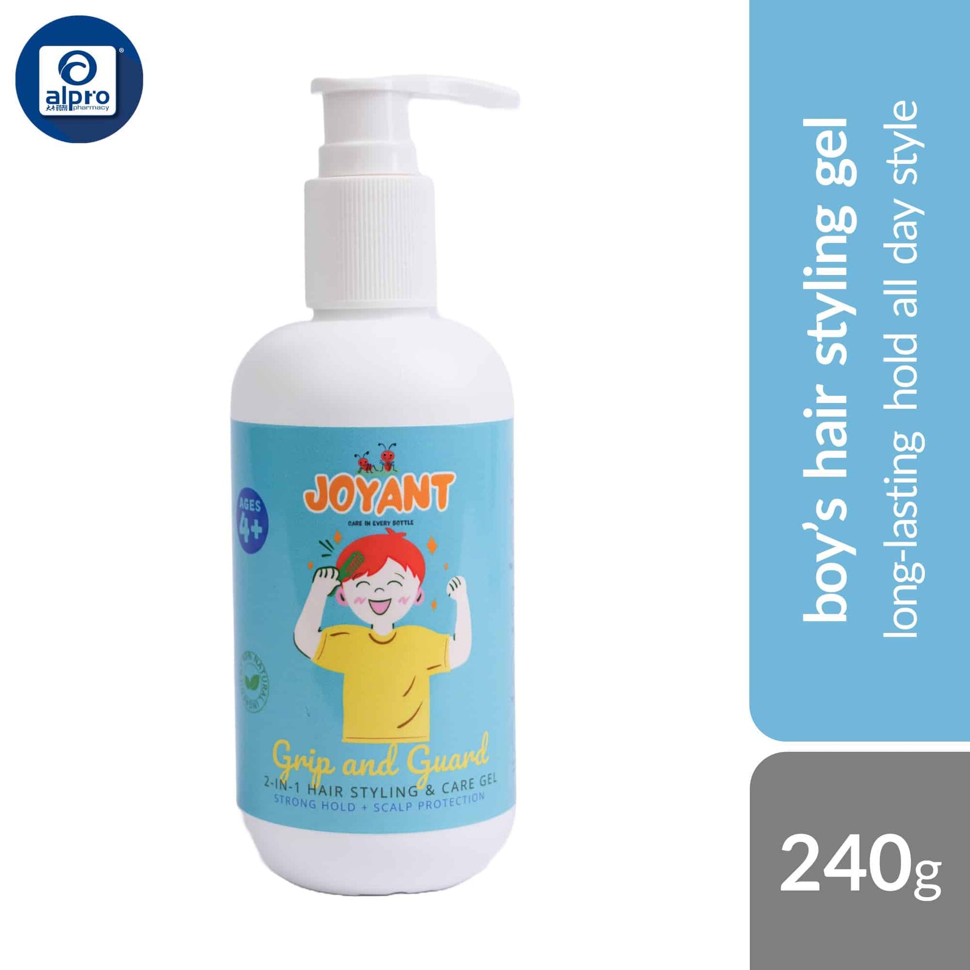 joyant-2-in-1-hair-styling-gel-grip-and-guard-glow-and-guard-240g-promotes-healthy-hair-growth product image 1