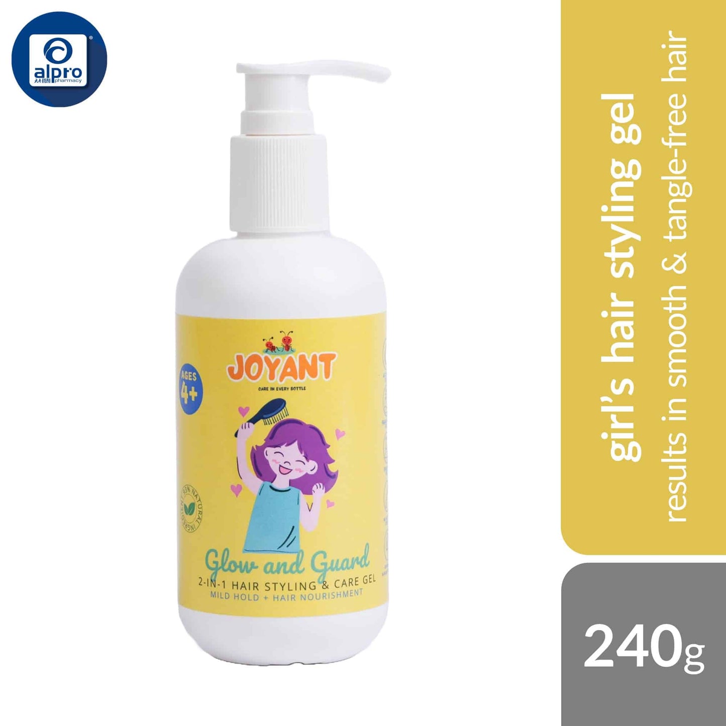 joyant-2-in-1-hair-styling-gel-grip-and-guard-glow-and-guard-240g-promotes-healthy-hair-growth product image 1