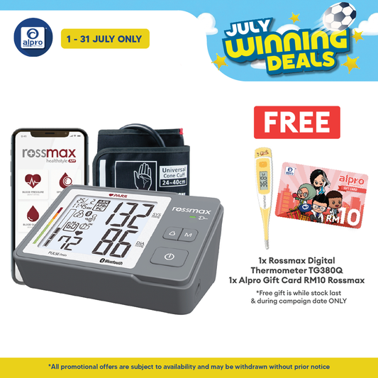 Rossmax Z5 Blood Pressure Monitor (PARR) | With Bluetooth And Type C USB Rossmax