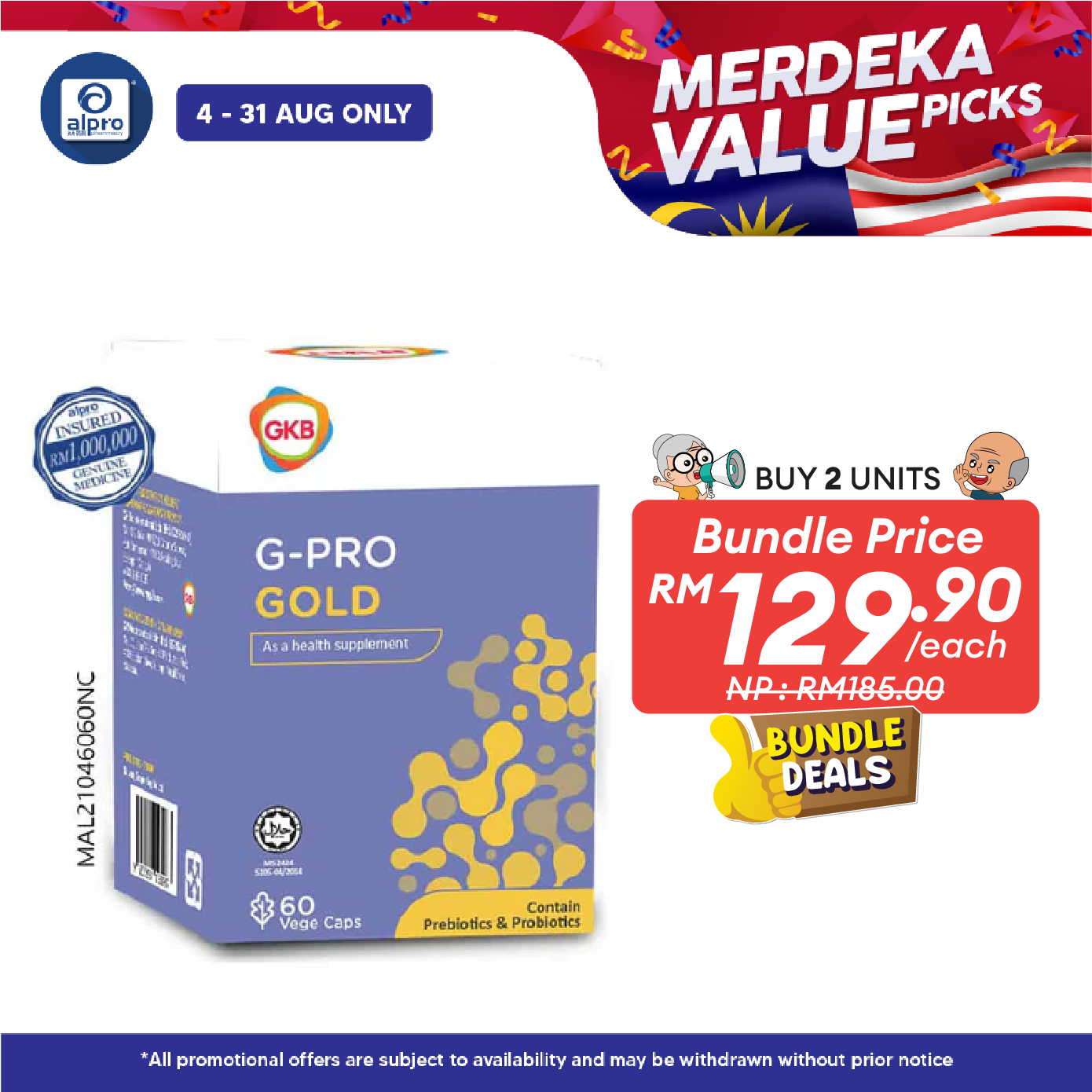 GKB G-Pro Gold 60s | Boost Immunity