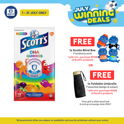 Scotts DHA Gummies Zipper Pack Mixed Flavours15s (New) Scotts