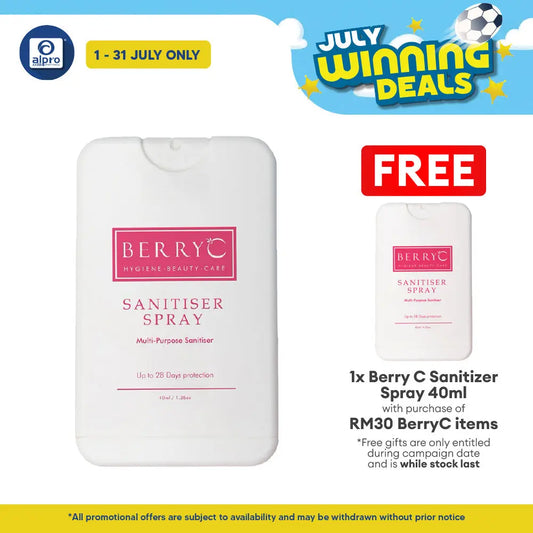 Berry C Sanitizer Spray 40ml | Non-Alcohol Sanitizer Alpro Pharmacy