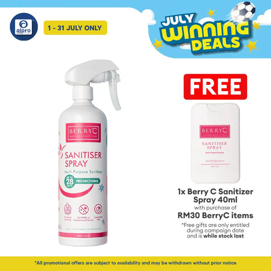 Berry C Sanitizer Spray 500ml | Non-Alcohol Sanitizer Alpro Pharmacy